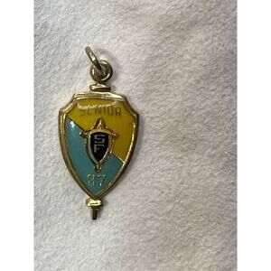 Vintage 1987 Senior Key Pendant Charm by Balfour High School Memorabilia